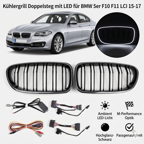 Kühlergrill doppelsteg glänz - doppelsteg,